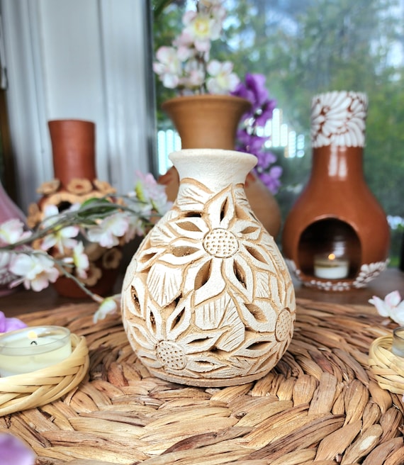 Mexican Floral Vase